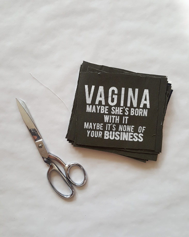 vagina patch with scissors