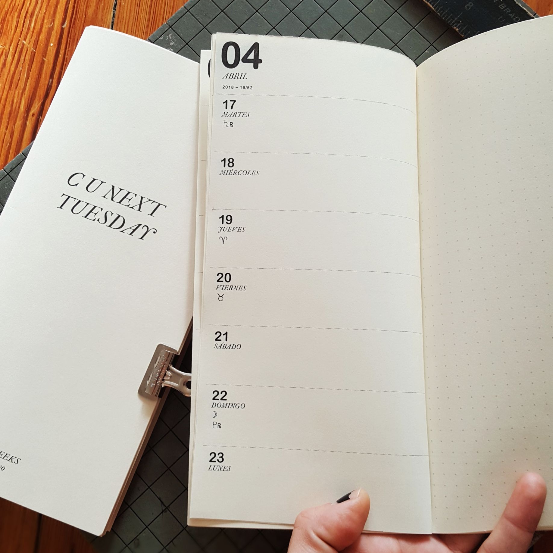 2017 planner interior