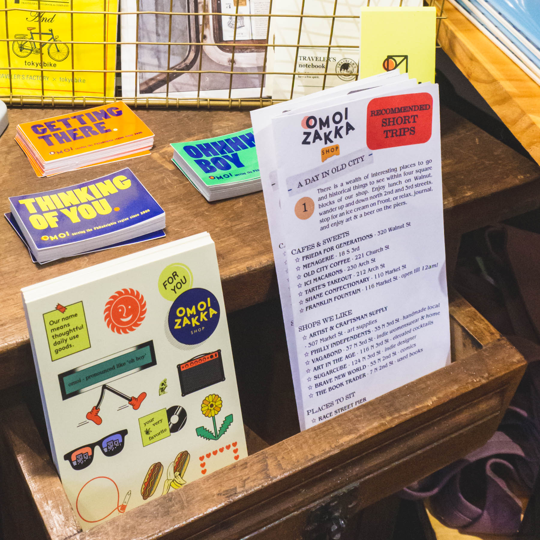 short trip guide and stickers